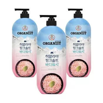 Organist Гималайская розовая соль, освежающий пенящийся гель для душа с ароматом мяты, 900 г, 3 шт.