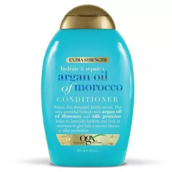 Organix Успокаивающий кондиционер для вьющихся волос с кокосовым маслом и аргановым маслом Марокко, экстрасильный, 385 мл, 1 упаковка