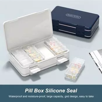 Организация Большая емкость Компактный 3 раза в день 7 дней в неделю капсула таблетки дорожный органайзер таблетка синий