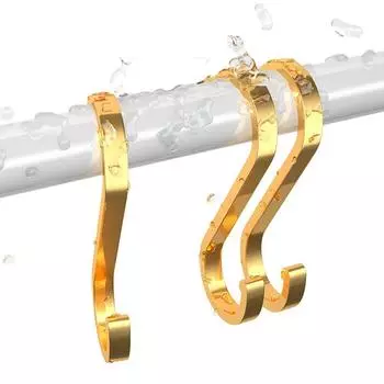 Организация ванной комнаты Вешалка для одежды Застежка S Крючок для кухонных принадлежностей Подвесной крючок Держатель для хранения золотой