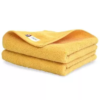 ORI365 Набор из 2 полотенец для лица Imabari, сертифицированный бренд, очень быстрая сушка, быстрое высушивание волос, вакуумная компрессионная упаковка, полотенце x 2 желтых цвета, сухое! Полотенце,