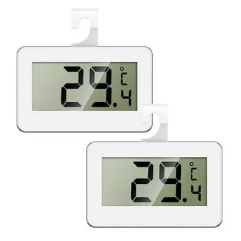 ORIA Digital Refrigerator Thermometer 2PCS Mini Freezer Fridge Thermometer for Kitchen, Home, Restaurants, Bars белый
