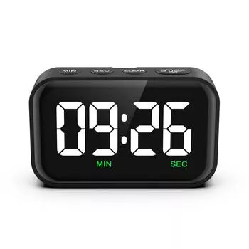 ORIA Магнитный кухонный таймер для приготовления пищи с обратным отсчетом Цифровой таймер на батарейках для класса, учителя, детей чёрный