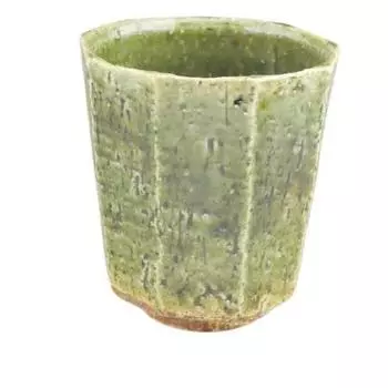 Oribe chamfer teacup Kino kiln small