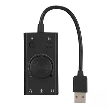 ORICO SC2 USB Многофункциональная звуковая карта Drive Free с индикатором для настольного ПК ноутбука