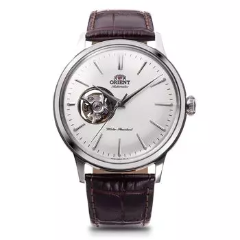 Orient Bambino Автоматические Открытые с Японской Гарантией Часы, Механические, Сердце, RN-AG0005S, Мужские, Белые, Серебристые, Производителя белый