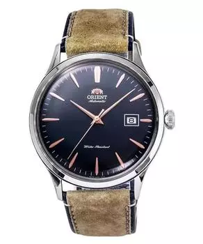 Orient Bambino Version 4 Классический замшевый кожаный ремешок Темно-синий циферблат Автоматические мужские часы RA-AC0P02L10B