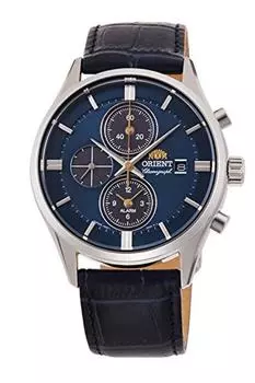 [Orient] Часы ORIENT SOLAR Solar Chronograph, изготовлены в Японии с гарантией отечественного производителя, RN-TY0004L, мужские, темно-синие