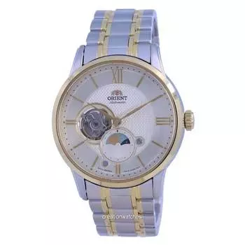 Orient Classic Sun & Moon Open Heart Автоматические мужские часы RA-AS0007S10B шампанского
