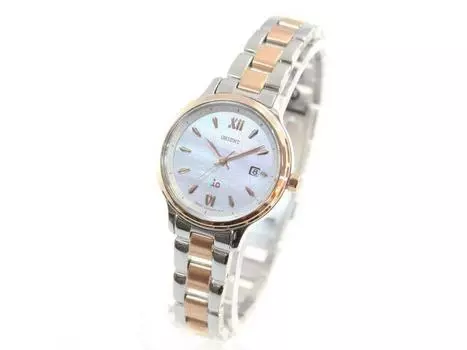 ORIENT iO Natural & Plain RN-WG0415A Солнечные часы MOP циферблат серебристо-золотой 27,6 мм НОВЫЕ