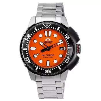 Orient M-Force AC0L Sports Stainless Steel Orange Dial Automatic Divers RA-AC0L08Y00B 200M Мужские часы