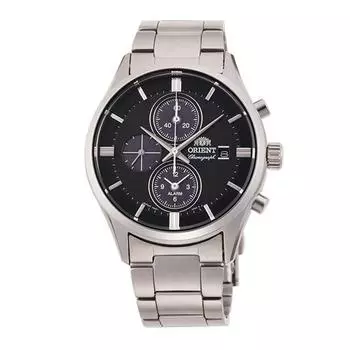 ORIENT Men s RN-TY0002B (Contemporary Chronograph LIGHT CHARGE Men s) Round Watch Silver Stainless
