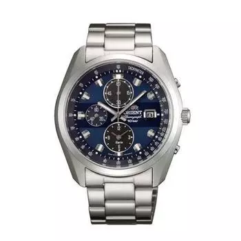 Orient Мужская модель WV0011TY (Neo70 s Solar Мужская) Круглые часы из серебристой нержавеющей стали с несколькими стрелками, аналоговые