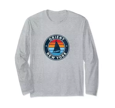 Orient New York NY Vintage Yacht Retro Long Sleeve 70 s T-Shirt