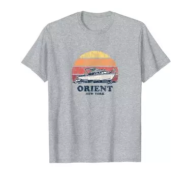 Orient NY Vintage Boat Retro Boat Design 70 s T-Shirt