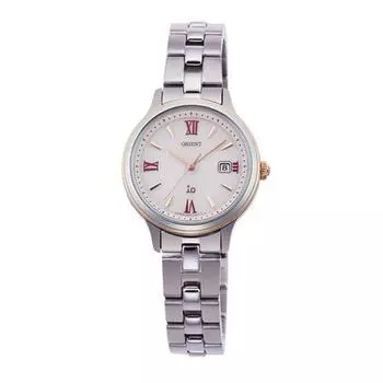 Orient Женщины RN-WG0006P (iO NATURAL&PLAIN LIGHT CHARGE для женщин) Круглые часы из серебристого нержавеющего металла