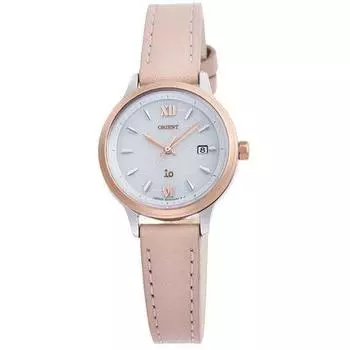 Orient Женский RN-WG0416S (iO Женская кожа НАТУРАЛЬНАЯ&ОБЫЧНАЯ) Круглые часы из розовой нержавеющей стали