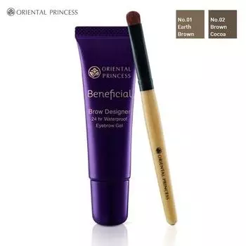ORIENTAL PRINCESS Beneficial Brow Designer 24 часа Водостойкий гель для бровей № 01 Земляно-коричневый / № 02 Коричневый какао 8 г 8 g