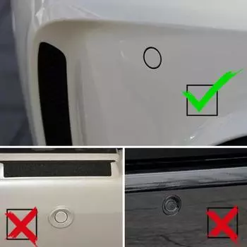 Original 16.5MM Flat Parking Sensor 8 Parktronic Car Reversing Backup Radar Rear Auto Detector Backing Assistance Kit System чёрный