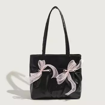 Original Design Bow Large Capacity Women s Fashion Tote Bag Underarm Bag розовый