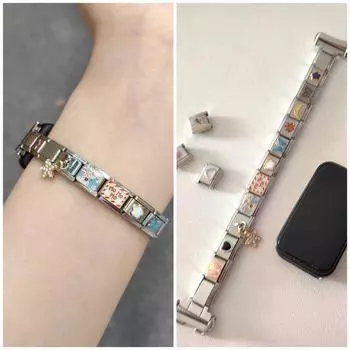 Original Design Module Bracelet IWatch Xiaomi Huawei Watch Strap Patchwork Italian Module DIY Watch Bracelet Section C Huawei gt4 41mm