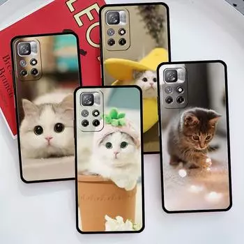 Оригинал для Xiaomi Redmi Note 9c 10 Pro 8 9s 9a 9 9t K40 8t 11 K50 11s 5g K40s Celulares Fundas Cute Cat Kitten For Redmi Note11S 5G