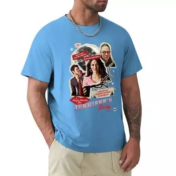 *Оригинал* Футболка с изображением тела Дженнифер, топы, кавайная одежда, винтажная одежда для мальчика, мужская дизайнерская футболка S средний синий