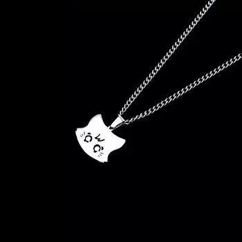 Original God Stray Soldier Cat Pendant Necklace Cat Student Men and Women Cute Cartoon Stainless Steel Ornament Peripheral Accessories. Original God Stragger Cat Necklace [One Pack]]