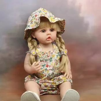 Оригинальная 55 см кукла-реборн, полностью силиконовое тело, виниловая игрушка для девочки, игрушка-сопровождающая игрушка, рождественский подарок 55cm