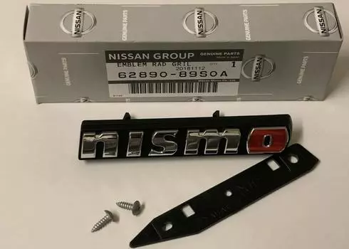 Оригинальная эмблема передней решетки GTR R35 + винт 62890-89S0A / 08540-3105A x2 Nissan