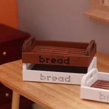 Оригинальная анти-выцветающая имитация миниатюрной корзины для хранения из дерева для кукольного домика 1/12 белый