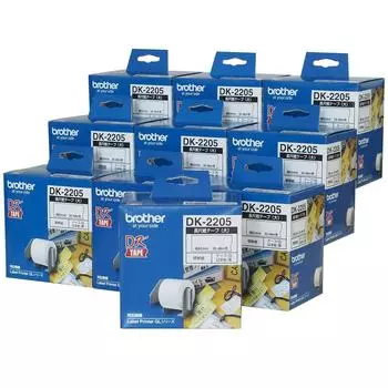 Оригинальная этикетка DK из 10 штук для термопринтера серии QL, бумажная лента, большая [набор Brother] лента/DK (длинный (ДК-2205))