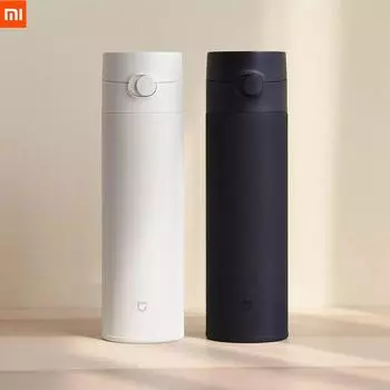 Оригинальная чашка для воды Xiaomi 2, 480 мл, термос для сохранения тепла/холода, портативная портативная чашка для путешествий из нержавеющей стали 316L, дизайн с замком, открываемый одной рукой