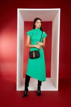 Оригинальная черная роскошная сумка через плечо Pierre Cardin Черная женская сумка через плечо