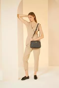 Оригинальная черная роскошная сумка через плечо Pierre Cardin Черная женская сумка через плечо