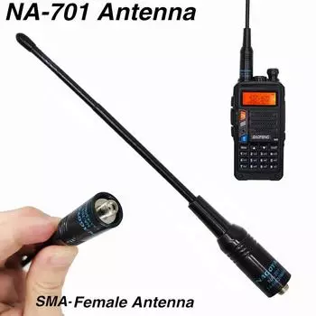 Оригинальная двухдиапазонная антенна Sma-female Na-701 UHF VHF для двусторонней радиосвязи UV-5r Uv-82 Bf888s аксессуары для рации Na701 1PCS