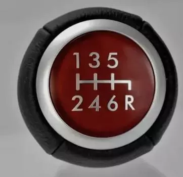 Оригинальная кожаная ручка переключения передач Subaru OEM Impreza WRX STI 6-ступенчатая красная