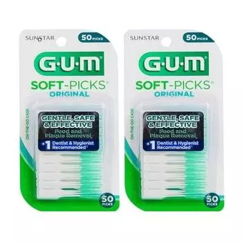 Оригинальная межзубная щетка Gum Soft Pick, 50 шт., 2 шт.