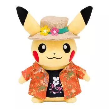 Оригинальная мягкая игрушка Pokemon Center Alola Pikachu 20 x 14 xx W x Фестиваль! 11,5 (HD см)