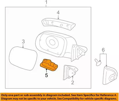 Оригинальная OEM лампа 87624-3J000 — Лужа, правая / 876243J000 для Hyundai Veracruz 07-12