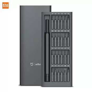 Оригинальная отвертка Xiaomi Mijia 24 в 1, набор прецизионных отверток, набор инструментов, магнитные биты, инструменты для ремонта Xiomi для умного дома чёрный