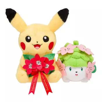 Оригинальная пара плюшевых игрушек Pokemon Center Pikachu Shaymin Pokemon Center 20th Anniversary 20 x 20 x 14 x W x & (HD см)