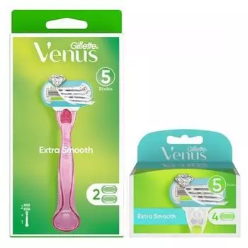 Бритва Gillette Venus Venus Extra Smooth Original Product Planning Refill 2 типа Выберите 1 Оригинальная ручка для планирования продукта 1 + лезвие 2