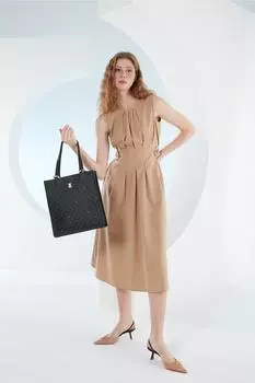Оригинальная роскошная черная сумка через плечо Pierre Cardin с монограммой Черная женская сумка через плечо с монограммой