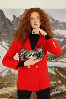 Оригинальная роскошная черно-белая сумка через плечо Pierre Cardin Черно-белая женская сумка через плечо