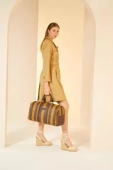 Оригинальная роскошная коричневая сумка Pierre Cardin Коричневая женская сумка