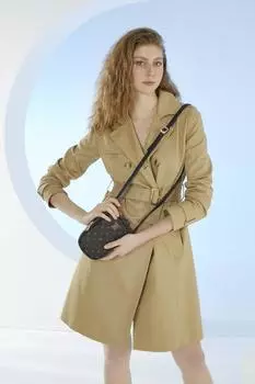 Оригинальная роскошная сумка через плечо Pierre Cardin Coffee Monogram Женская сумка через плечо Coffee Monogram