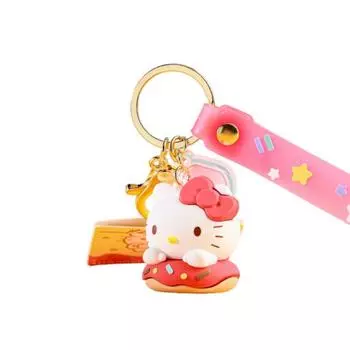 Оригинальная серия брелоков-пончиков Sanrio, Hello Kitty, 1 шт., популярный персонаж в Корее
