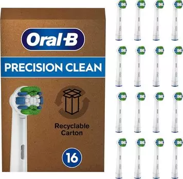 Оригинальная сменная зубная щетка Braun Oral B Basic Brush 16 шт. Эко-упаковка, версия EB20RB-16 [Товар]