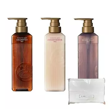 Оригинальная спецификация отеля POLA Aroma Esse Gold Шампунь N Кондиционер N Мыло для тела N набор 470 мл с оригинальными салфетками из 3 предметов коричневый